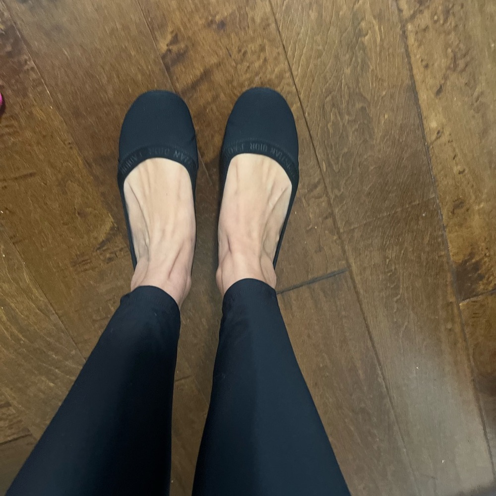 Christian Dior black ballet flats *ballet core*